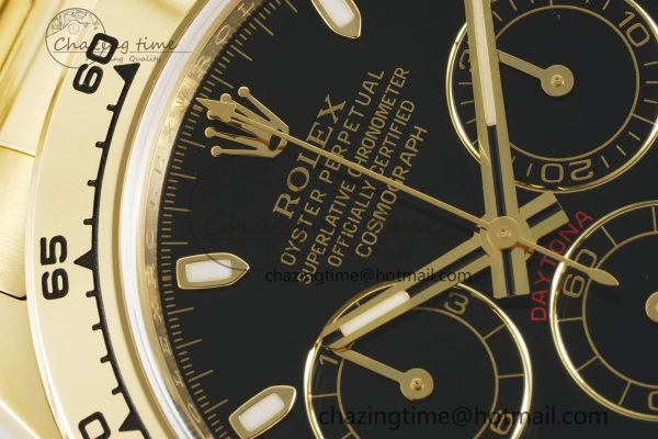 Daytona 116508 Clean 1:1 Best Edition Black Dial on YG Bracelet SA4130 V GoodFit 2107