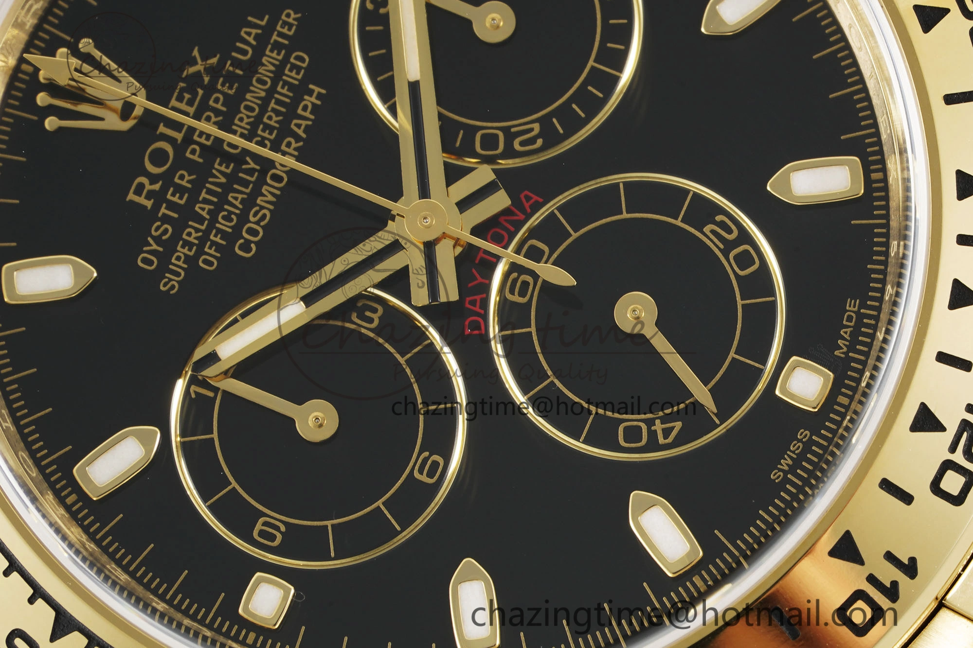 Daytona 116508 Clean 1:1 Best Edition Black Dial on YG Bracelet SA4130 V GoodFit 2107