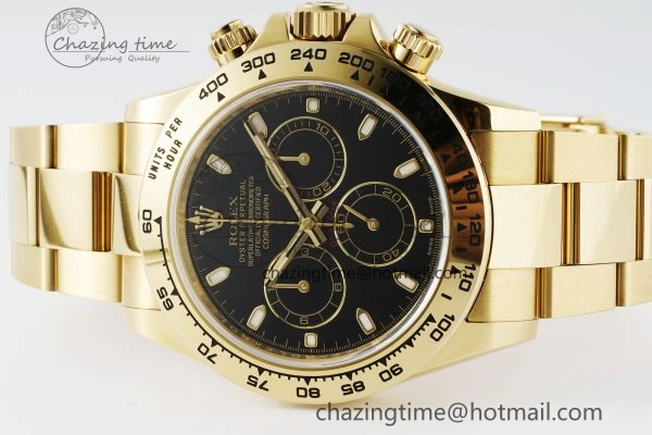 Daytona 116508 Clean 1:1 Best Edition Black Dial on YG Bracelet SA4130 V GoodFit 2107