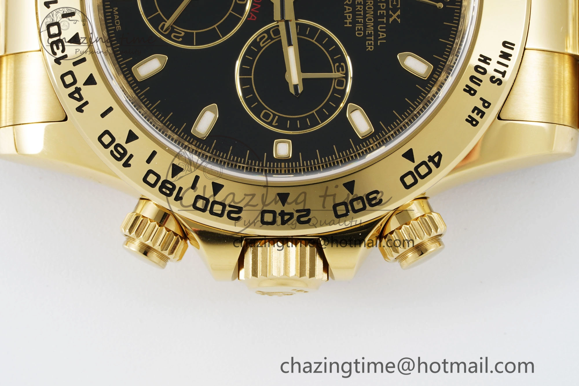 Daytona 116508 Clean 1:1 Best Edition Black Dial on YG Bracelet SA4130 V GoodFit 2107