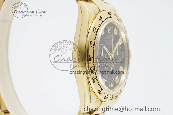 Daytona 116508 Clean 1:1 Best Edition Black Diamonds Dial on YG Bracelet SA4130 V Resilient 2106