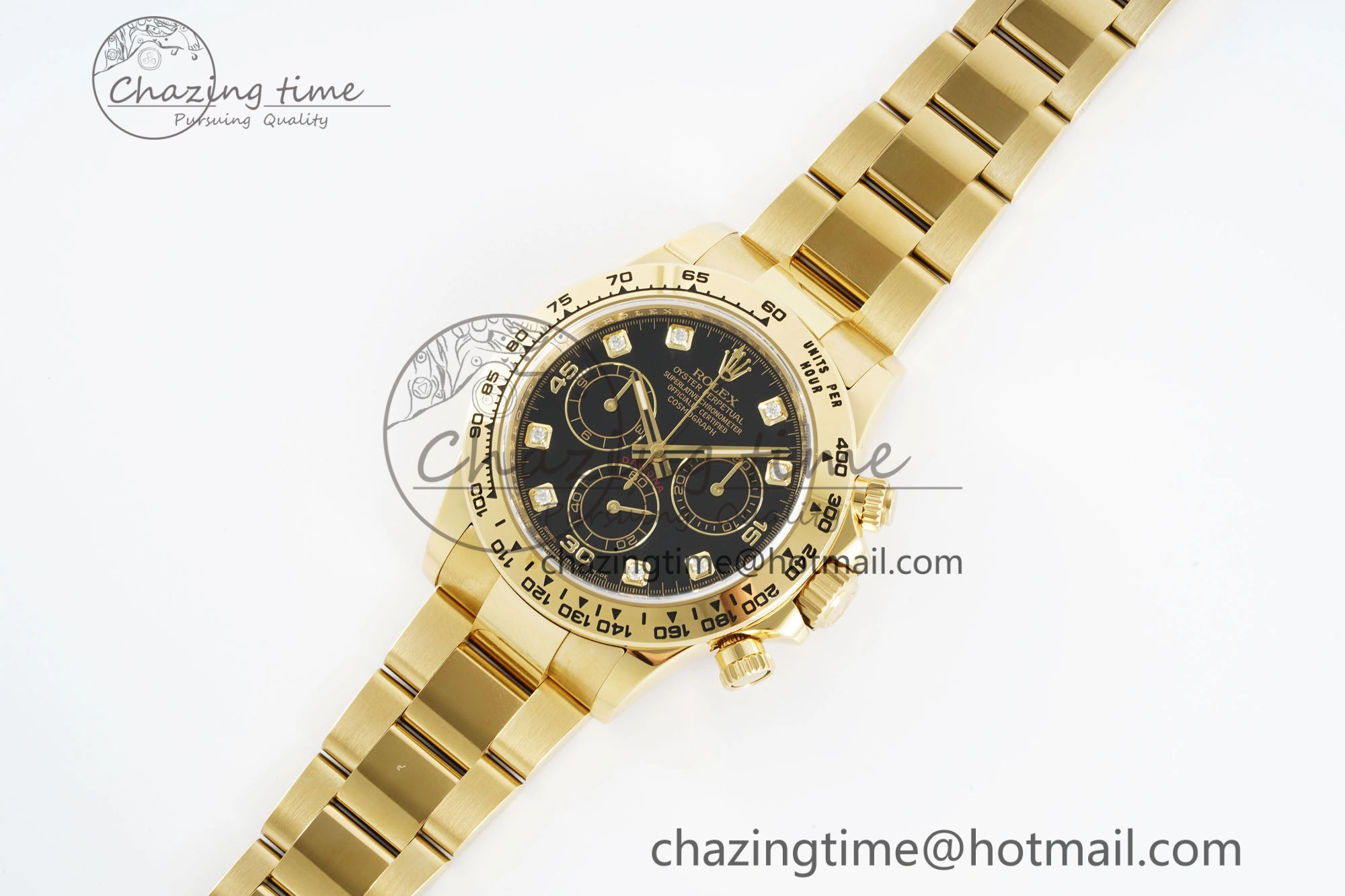 Daytona 116508 Clean 1:1 Best Edition Black Diamonds Dial on YG Bracelet SA4130 V Resilient 2106