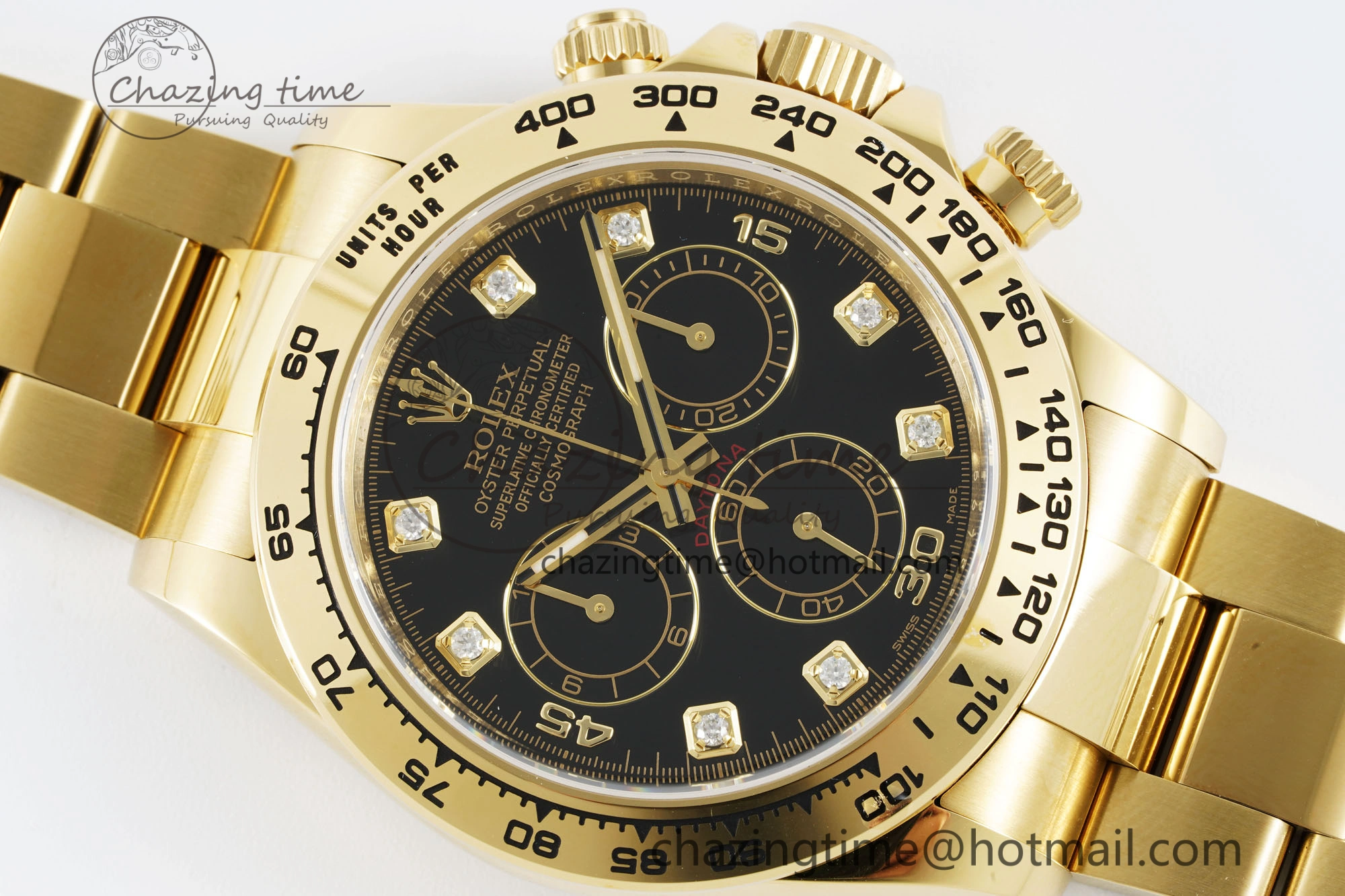 Daytona 116508 Clean 1:1 Best Edition Black Diamonds Dial on YG Bracelet SA4130 V Resilient 2106