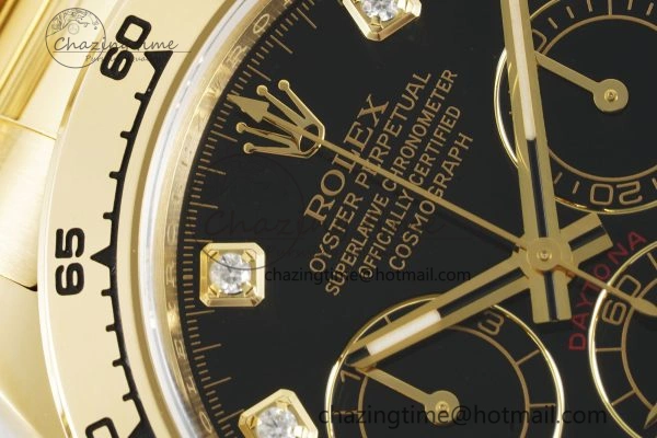 Daytona 116508 Clean 1:1 Best Edition Black Diamonds Dial on YG Bracelet SA4130 V Resilient 2106