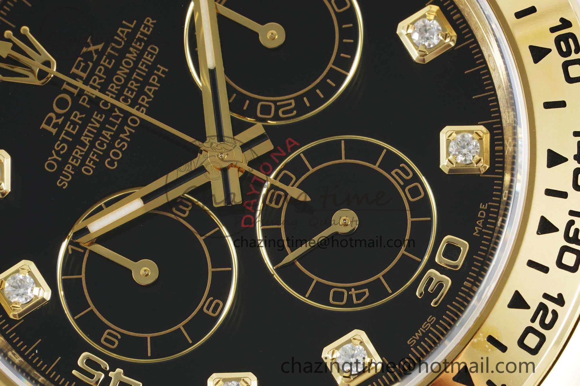 Daytona 116508 Clean 1:1 Best Edition Black Diamonds Dial on YG Bracelet SA4130 V Resilient 2106