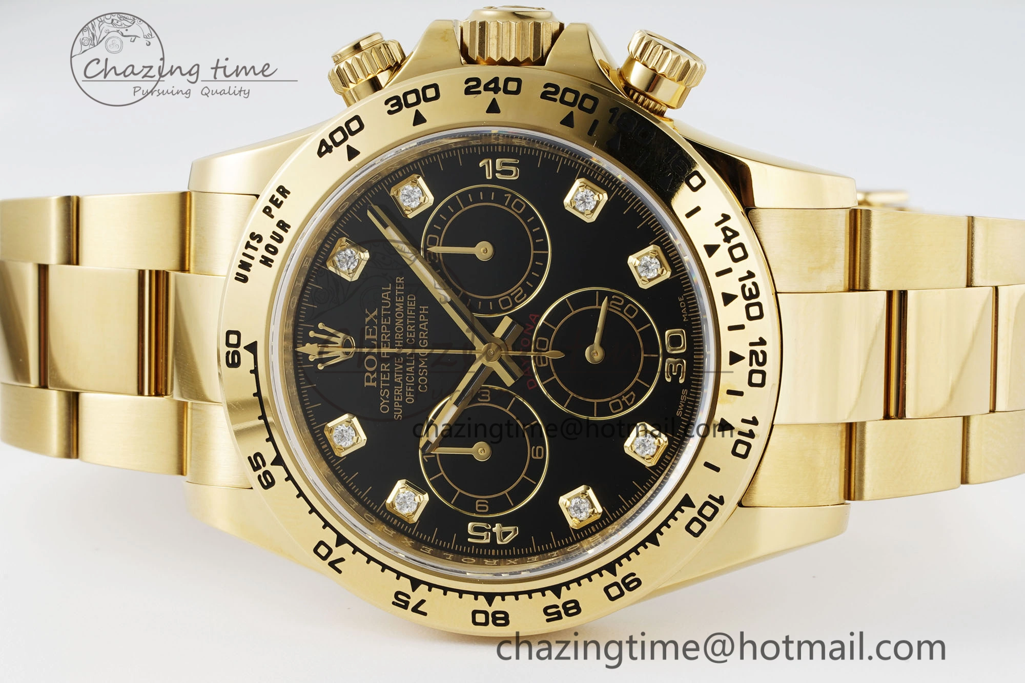 Daytona 116508 Clean 1:1 Best Edition Black Diamonds Dial on YG Bracelet SA4130 V Resilient 2106