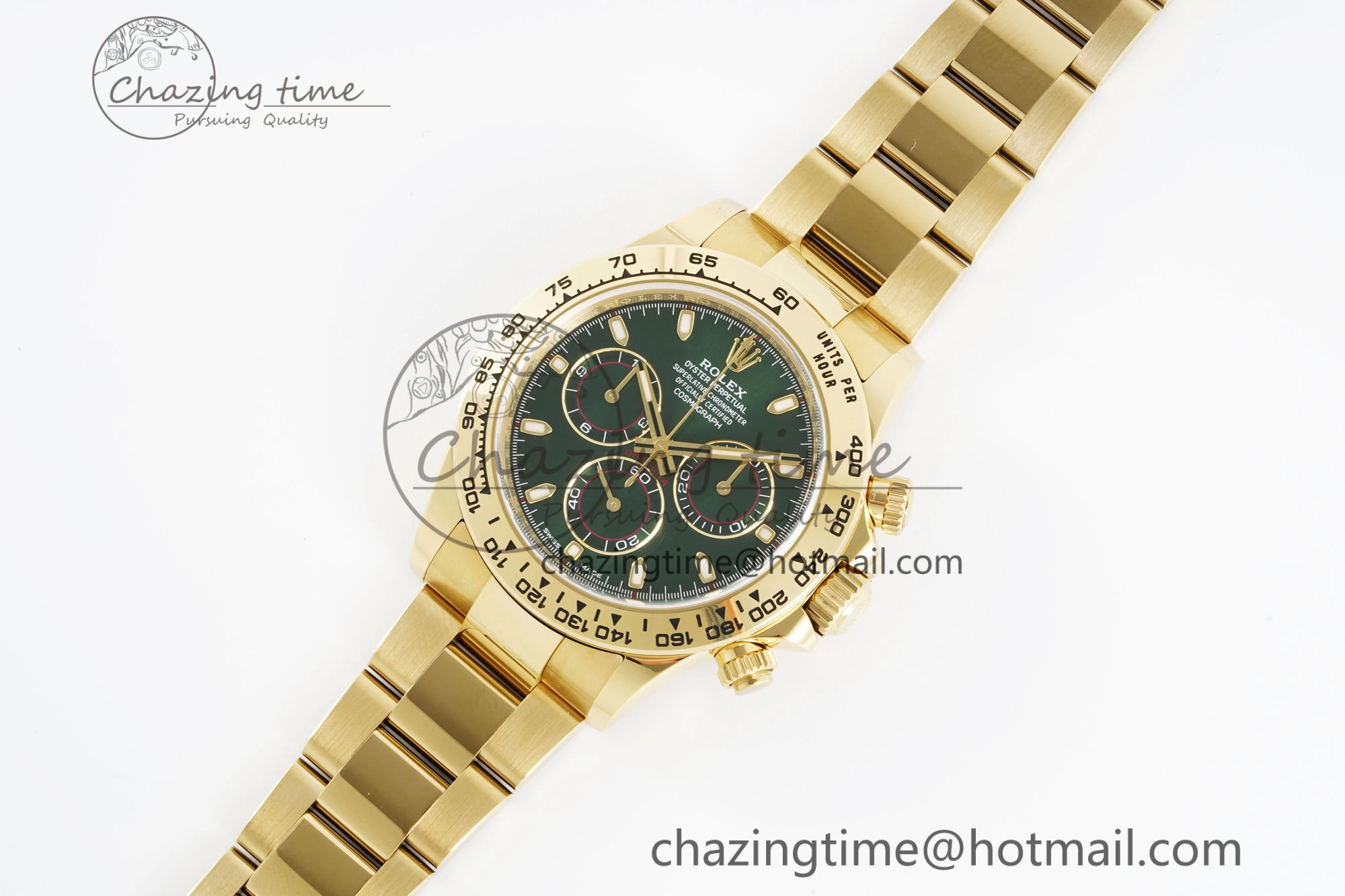 Daytona 116508 Clean 1:1 Best Edition Green Dial on YG Bracelet SA4130 V TopPick 2103