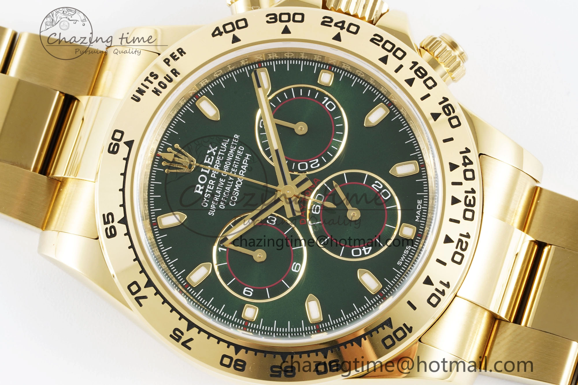 Daytona 116508 Clean 1:1 Best Edition Green Dial on YG Bracelet SA4130 V TopPick 2103