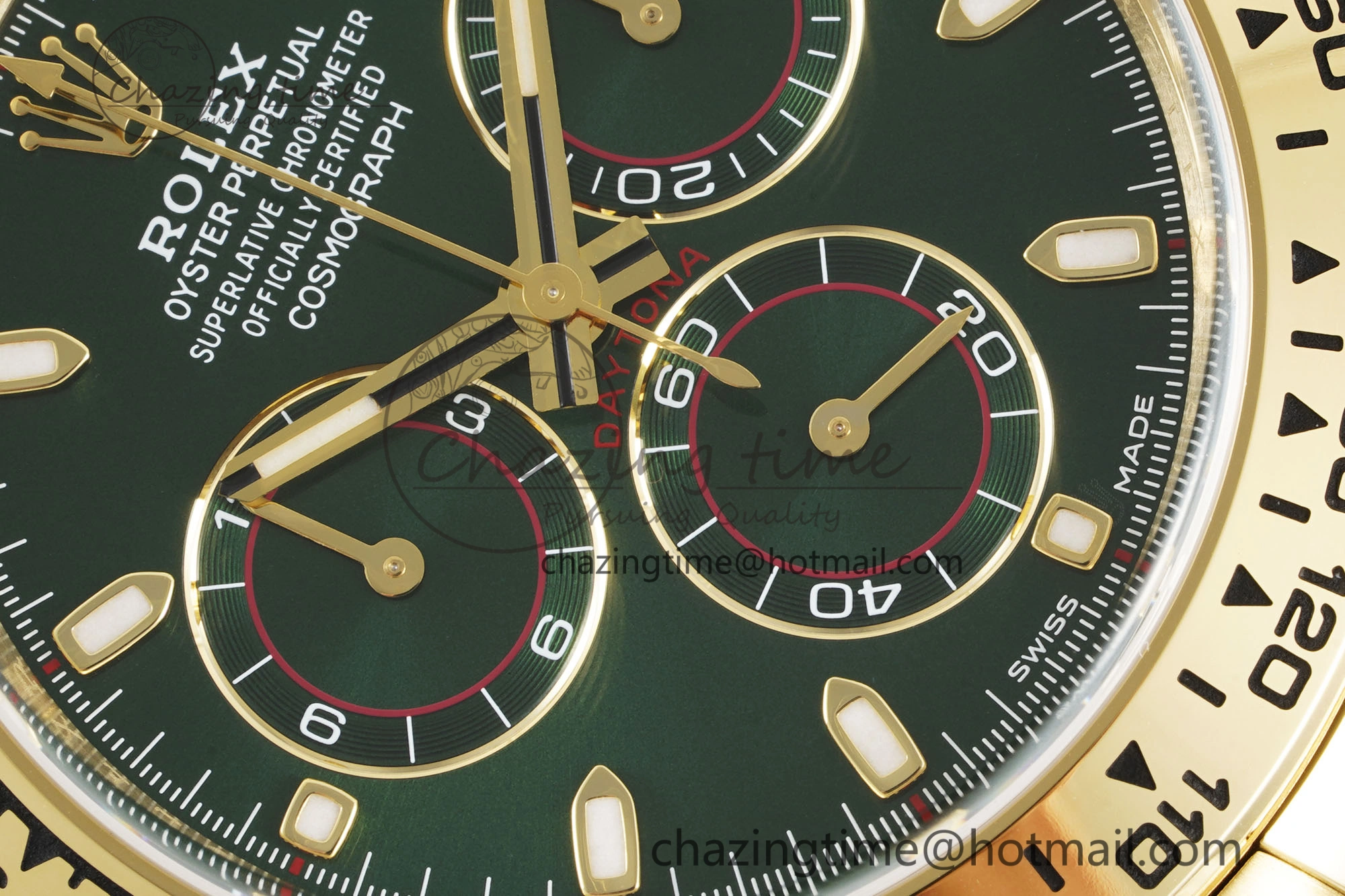 Daytona 116508 Clean 1:1 Best Edition Green Dial on YG Bracelet SA4130 V TopPick 2103