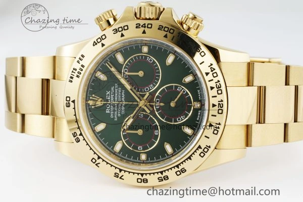Daytona 116508 Clean 1:1 Best Edition Green Dial on YG Bracelet SA4130 V TopPick 2103