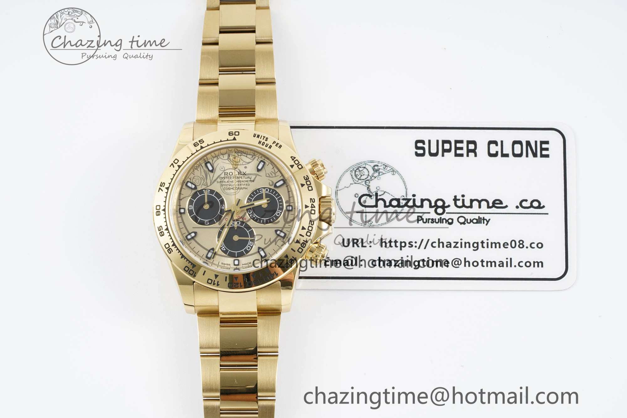 Daytona 116508 Clean 1:1 Best Edition YG Dial on YG Bracelet SA4130 V TimelessDesign 2104