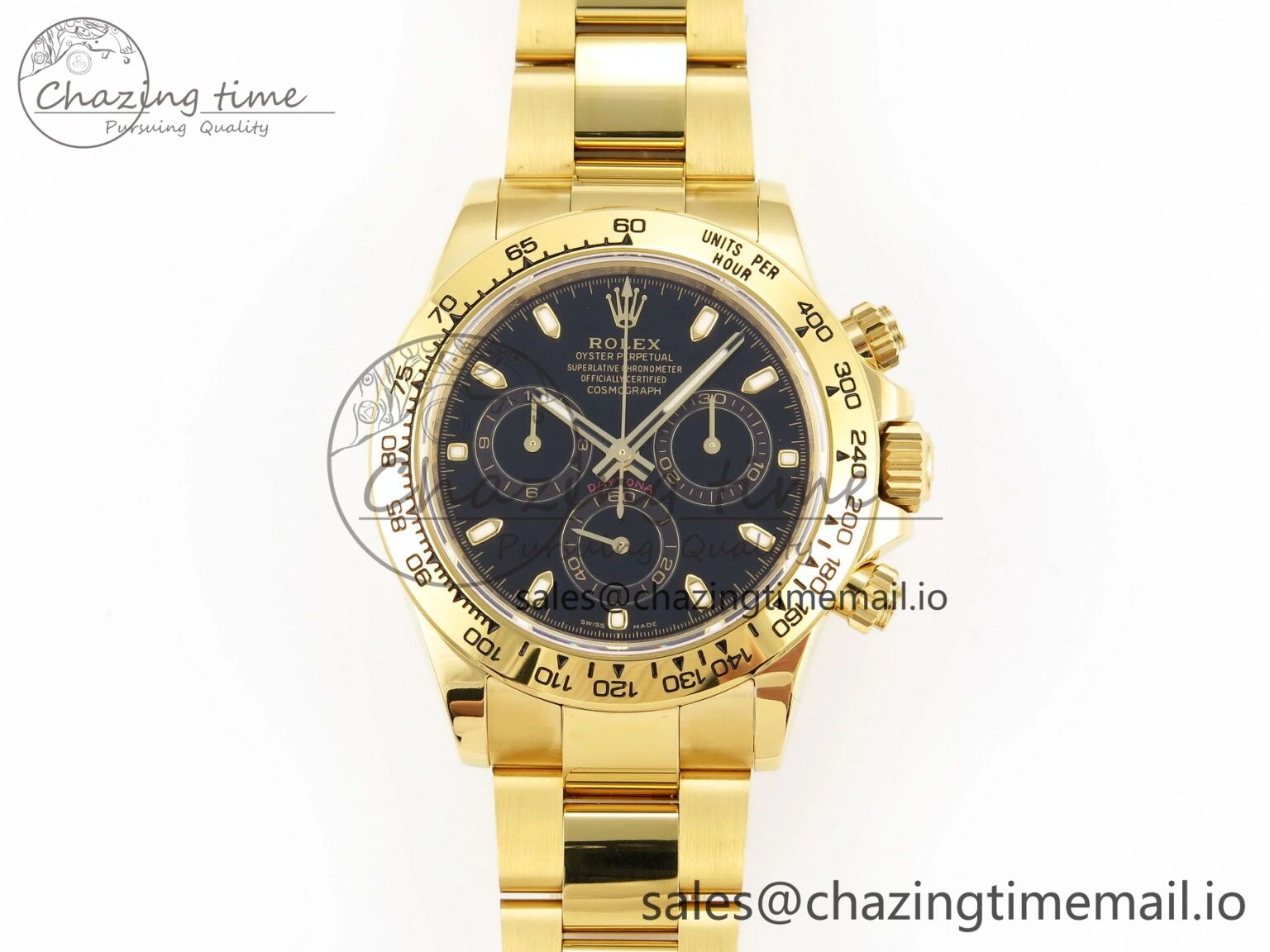 TopPick Daytona 116508 KING 1:1 Best Edition Black Dial on YG Bracelet SH 1904