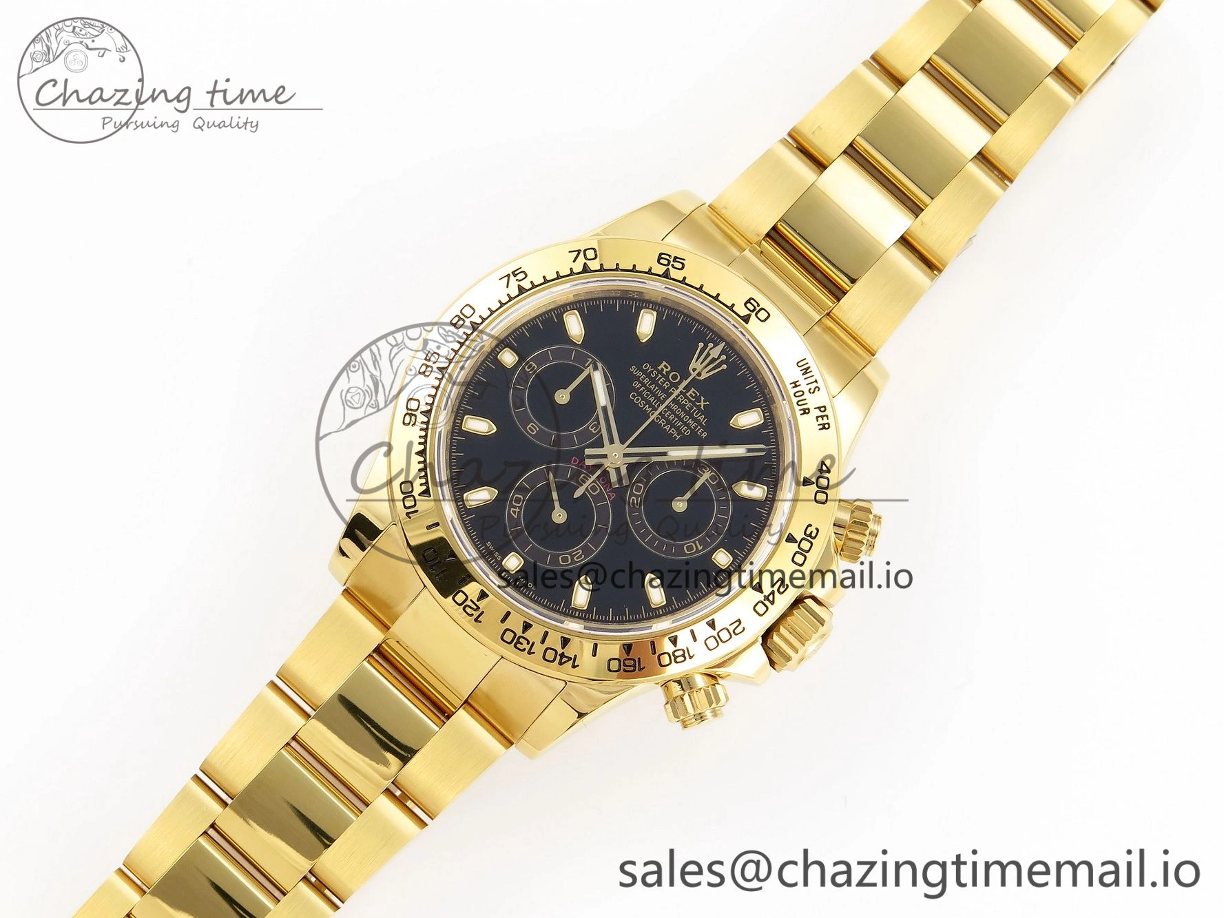 TopPick Daytona 116508 KING 1:1 Best Edition Black Dial on YG Bracelet SH 1904