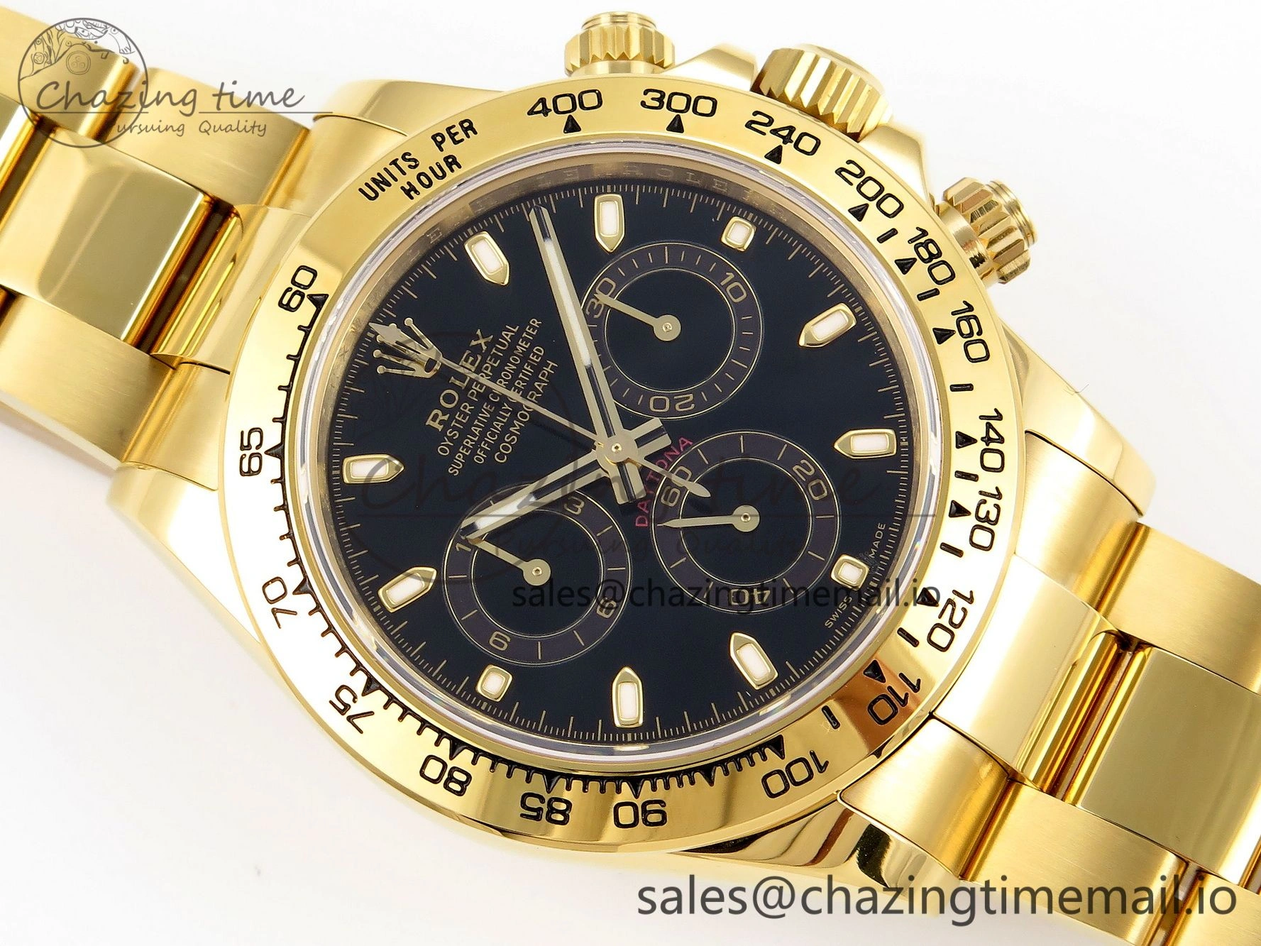 TopPick Daytona 116508 KING 1:1 Best Edition Black Dial on YG Bracelet SH 1904