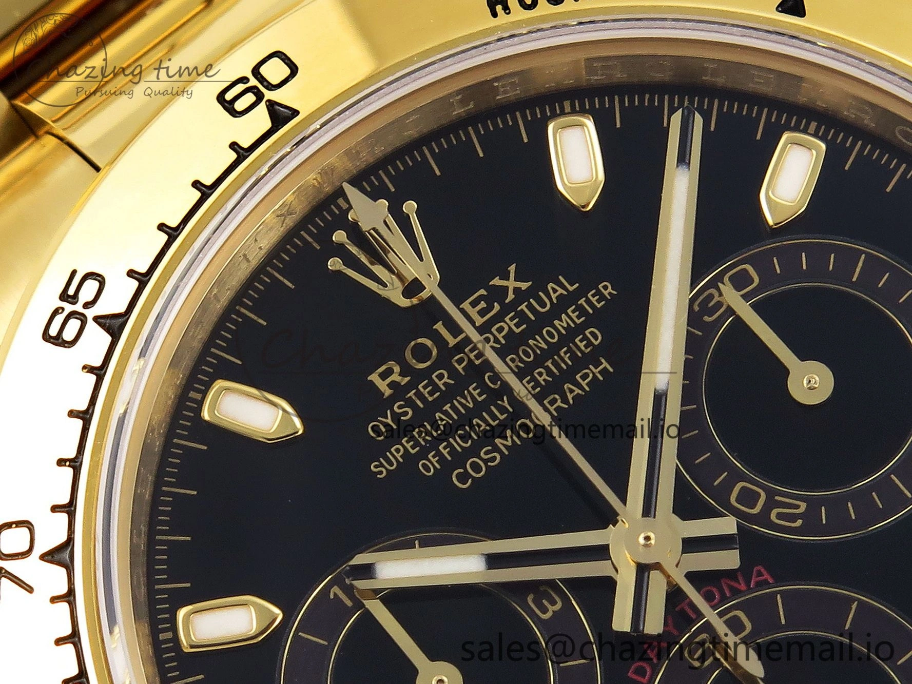 TopPick Daytona 116508 KING 1:1 Best Edition Black Dial on YG Bracelet SH 1904