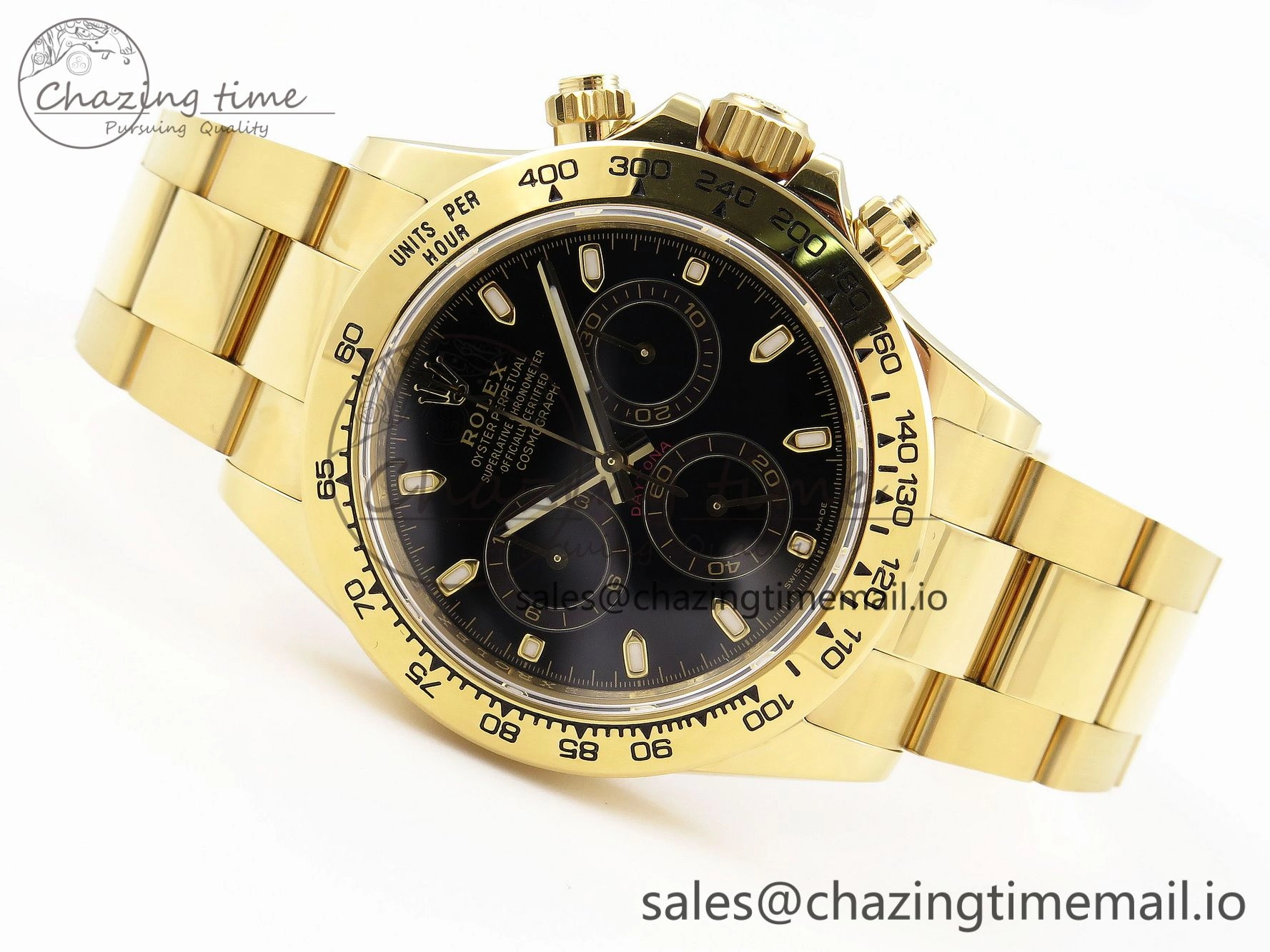 TopPick Daytona 116508 KING 1:1 Best Edition Black Dial on YG Bracelet SH 1904