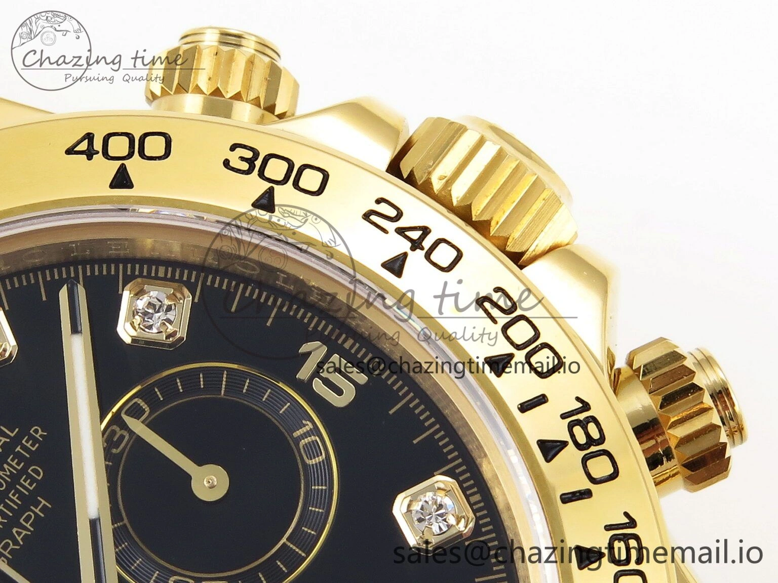 TopPick Daytona 116508 KING 1:1 Best Edition Black Diamonds Dial on YG Bracelet SH 1905