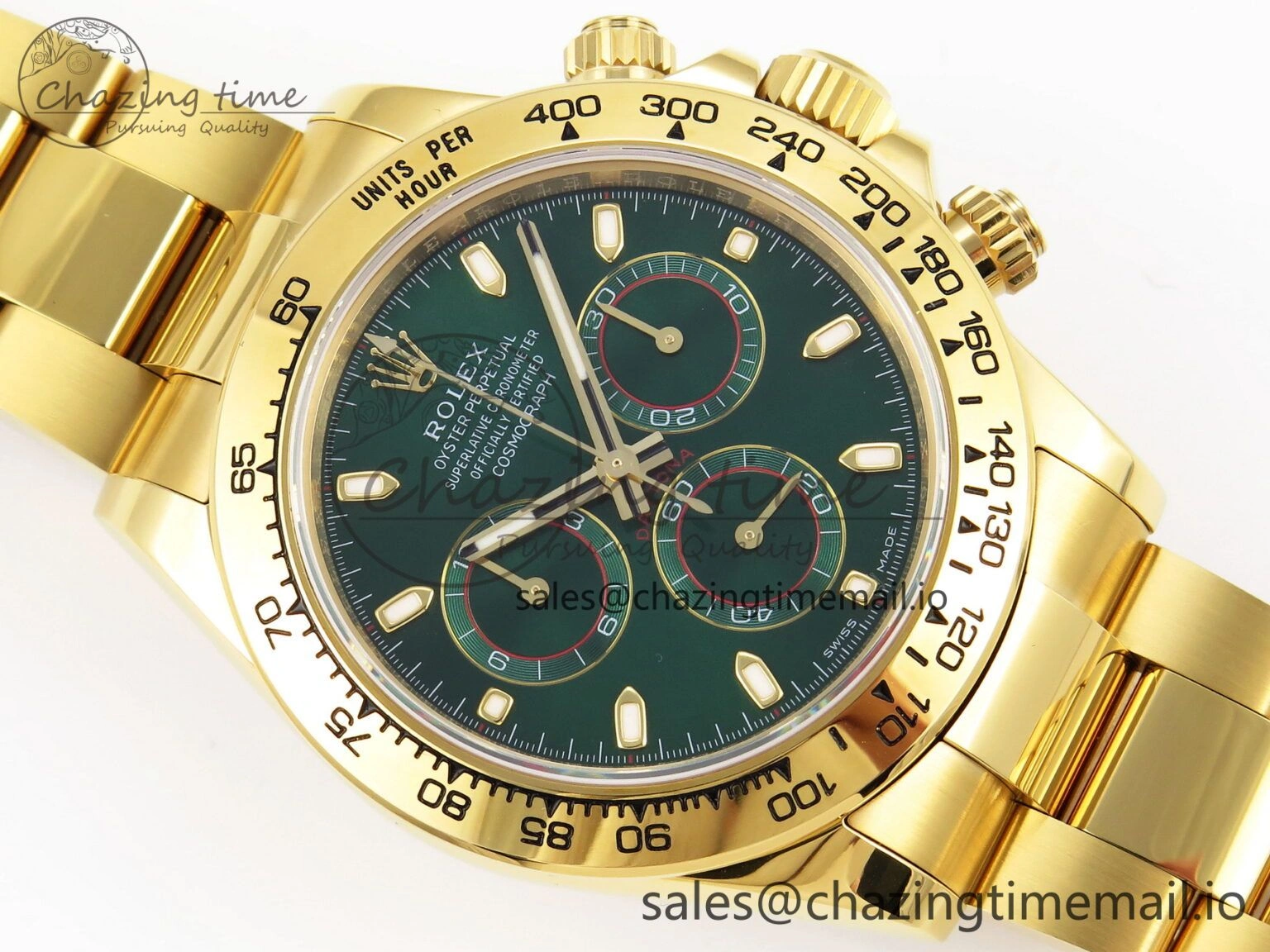 Daytona 116508 KING 1:1 Best Edition Green Dial on YG Bracelet SH OnTrend 1909