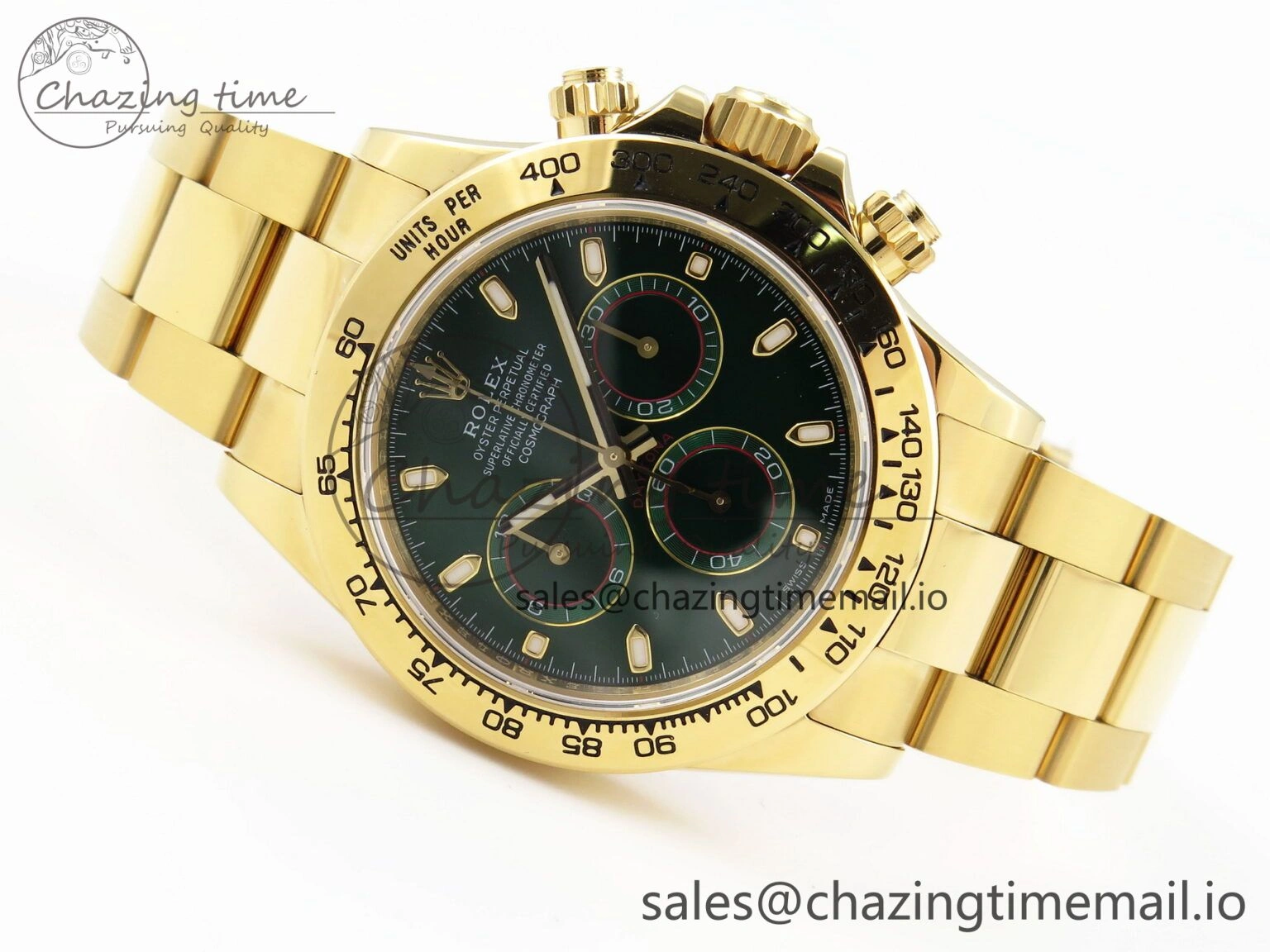 Daytona 116508 KING 1:1 Best Edition Green Dial on YG Bracelet SH OnTrend 1909