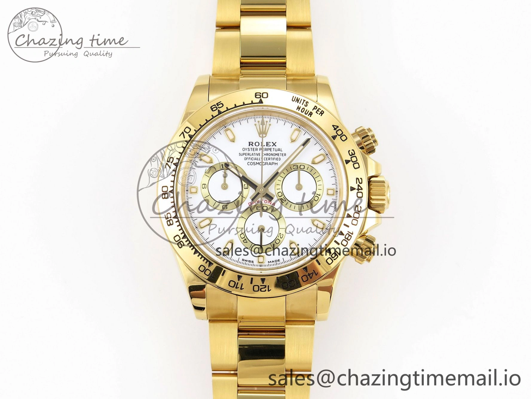 Daytona 116508 KING 1:1 Best Edition White Dial on YG Bracelet SH NewStyle 1902
