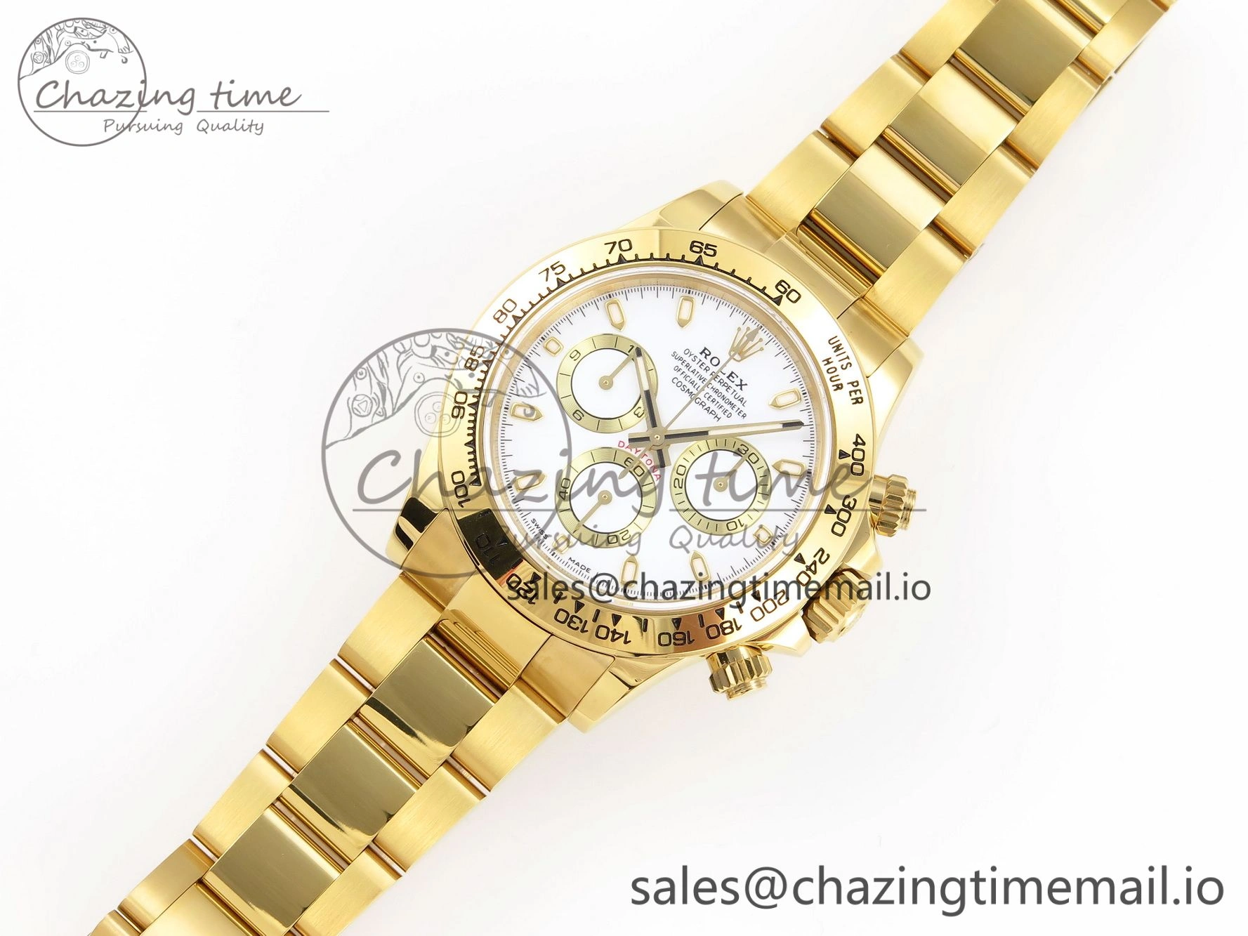 Daytona 116508 KING 1:1 Best Edition White Dial on YG Bracelet SH NewStyle 1902
