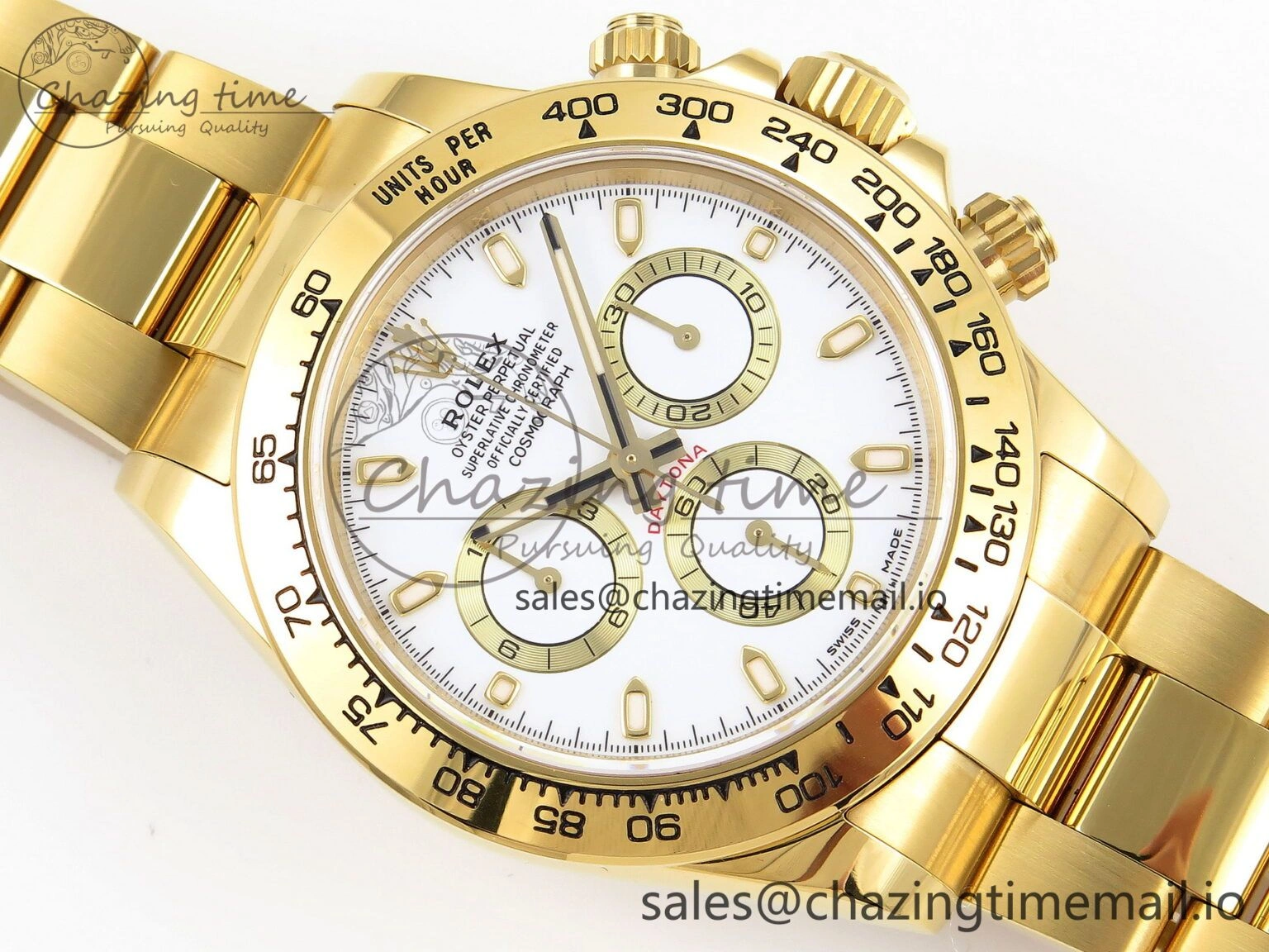 Daytona 116508 KING 1:1 Best Edition White Dial on YG Bracelet SH NewStyle 1902