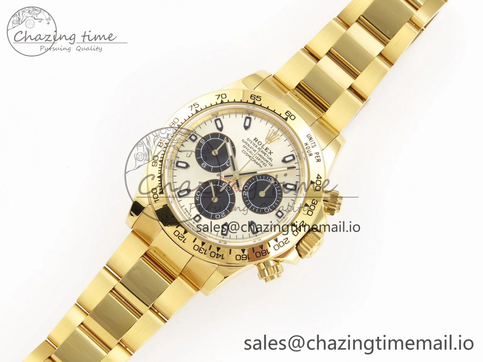 Daytona 116508 KING 1:1 Best Edition YG Black Dial on YG Bracelet SH WellDesigned 1907