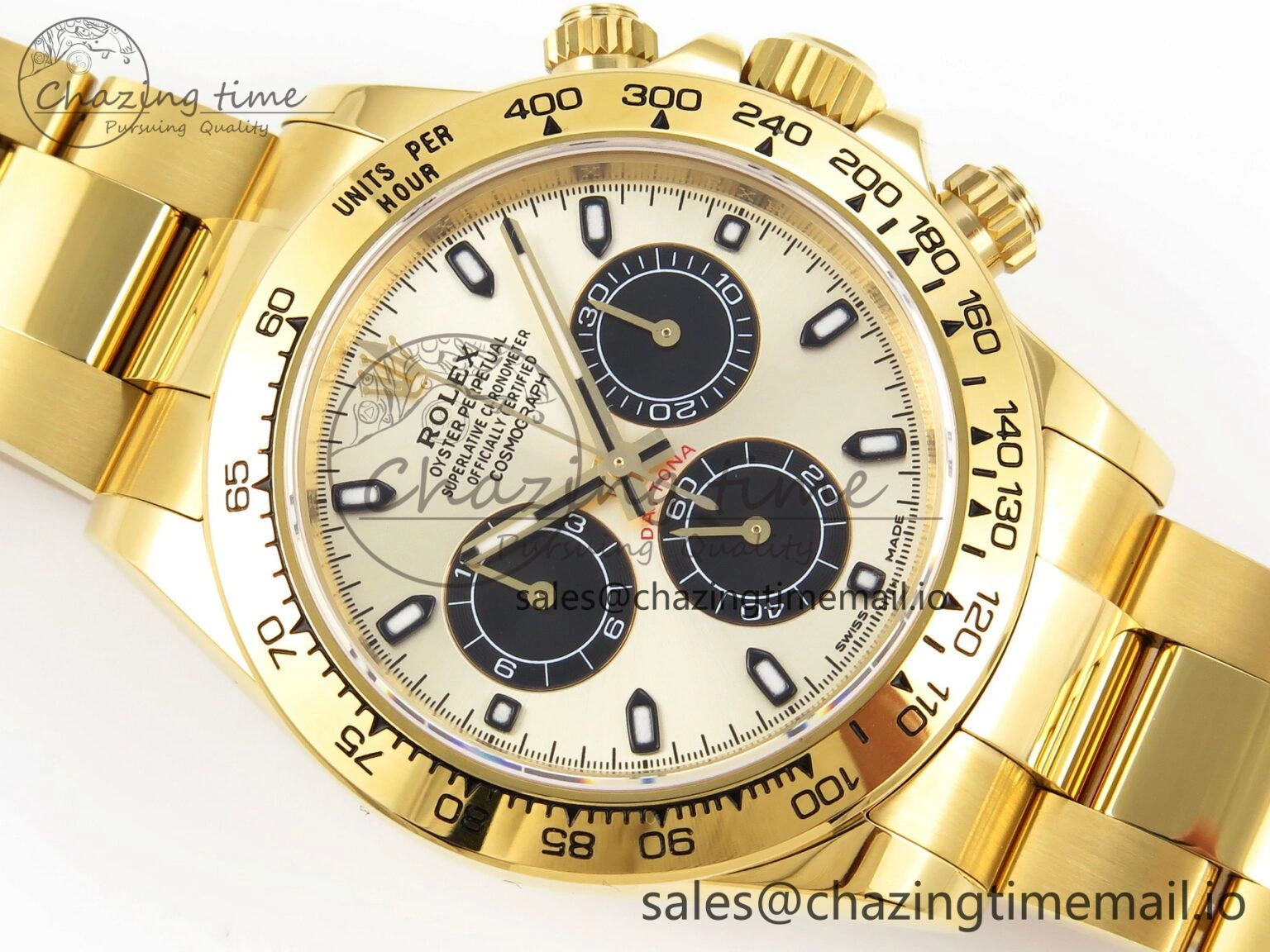 Daytona 116508 KING 1:1 Best Edition YG Black Dial on YG Bracelet SH WellDesigned 1907