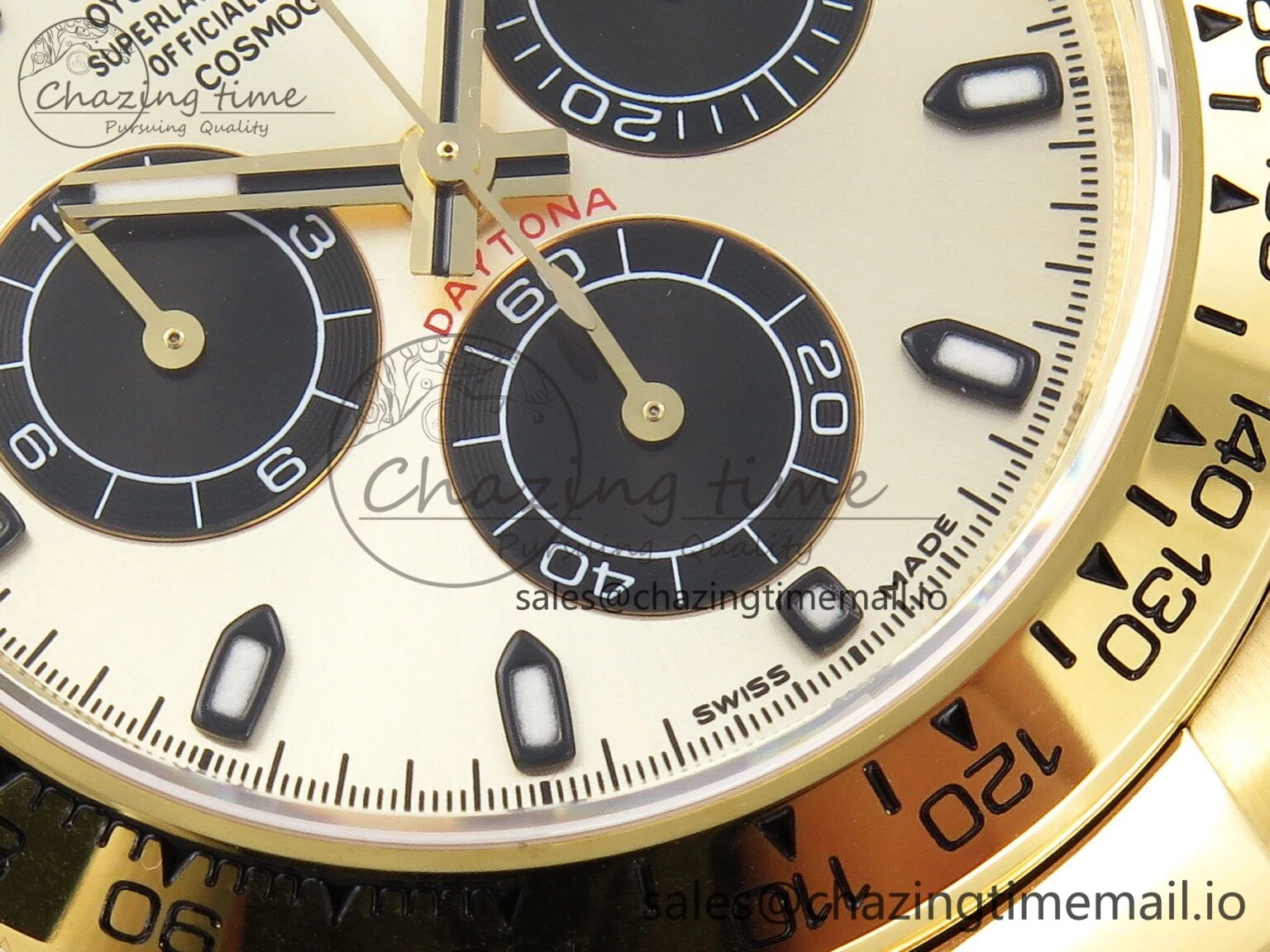 Daytona 116508 KING 1:1 Best Edition YG Black Dial on YG Bracelet SH WellDesigned 1907