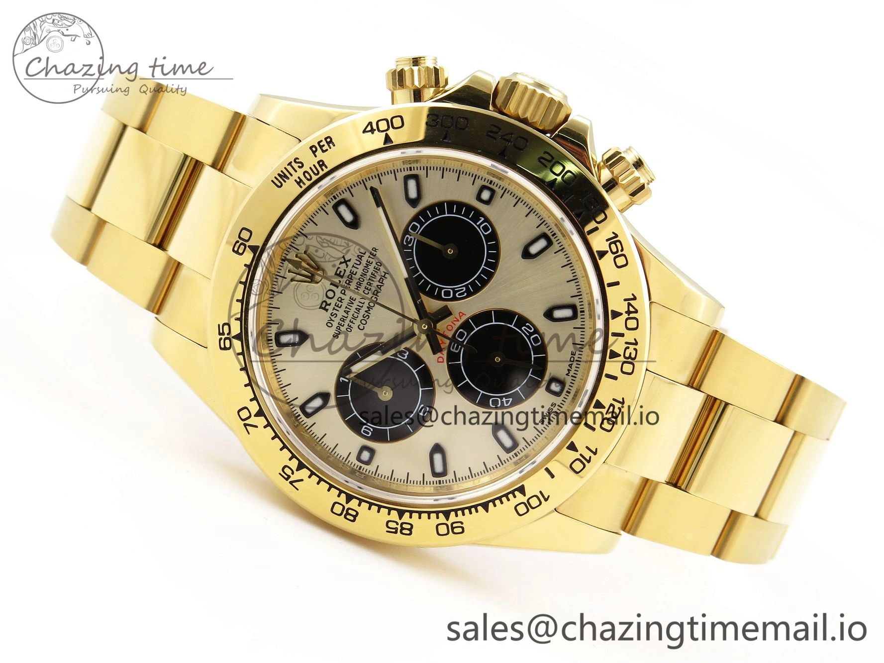 Daytona 116508 KING 1:1 Best Edition YG Black Dial on YG Bracelet SH WellDesigned 1907