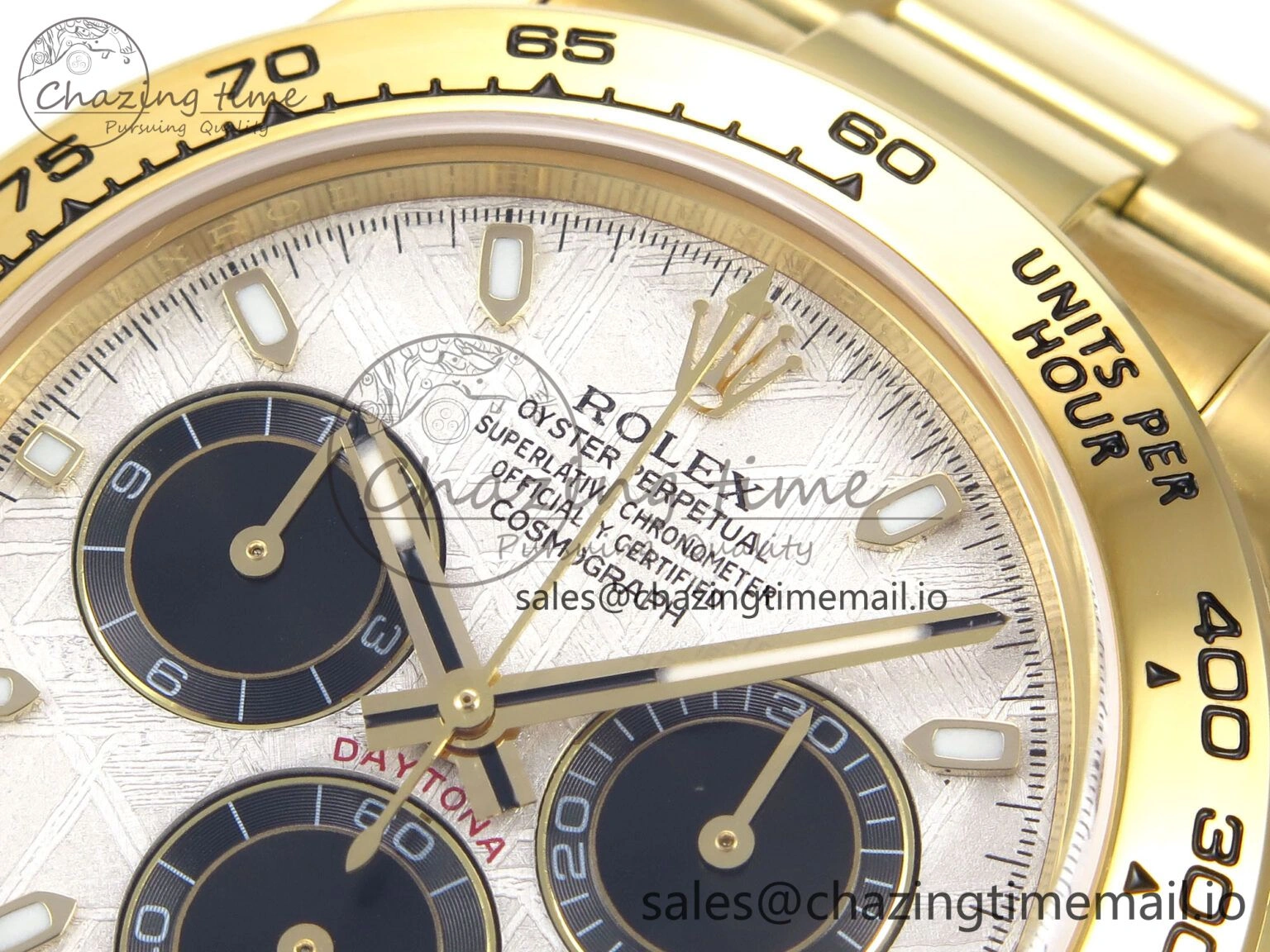 Sporty Daytona 116508 N6F 1:1 Best Edition Meteorite Dial on YG Bracelet SA 884