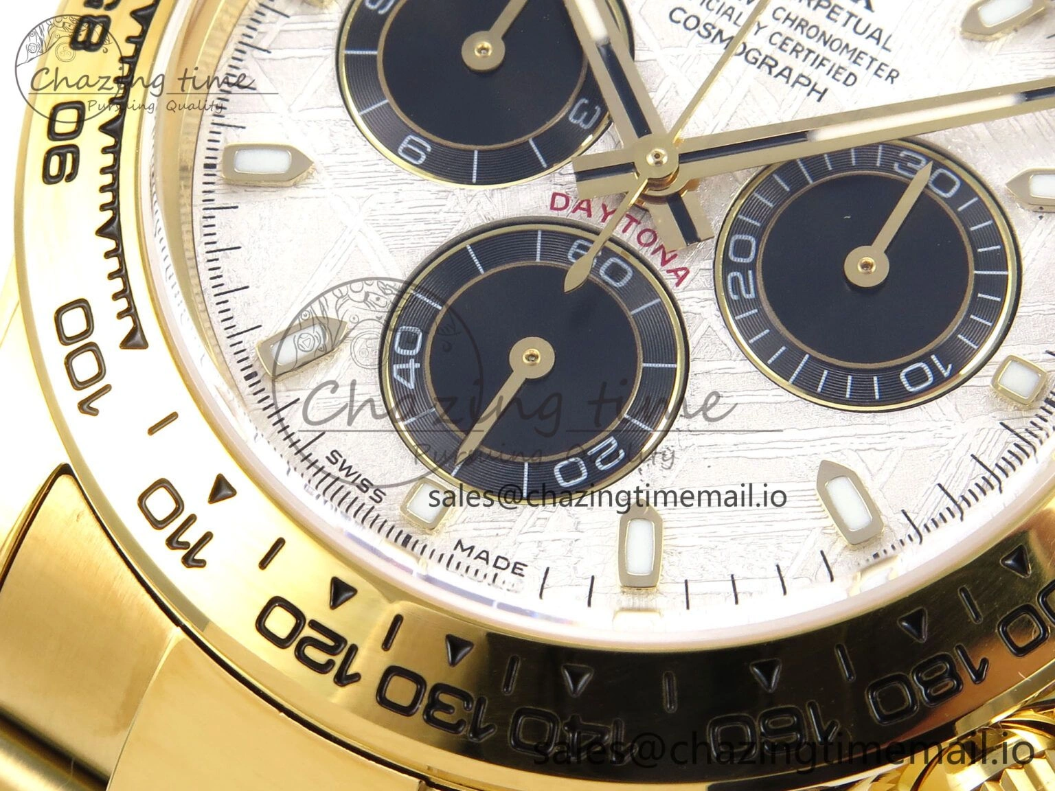 Sporty Daytona 116508 N6F 1:1 Best Edition Meteorite Dial on YG Bracelet SA 884
