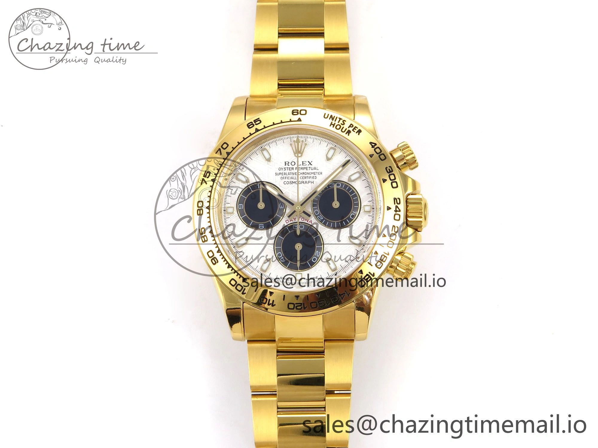 Sporty Daytona 116508 N6F 1:1 Best Edition Meteorite Dial on YG Bracelet SA 884