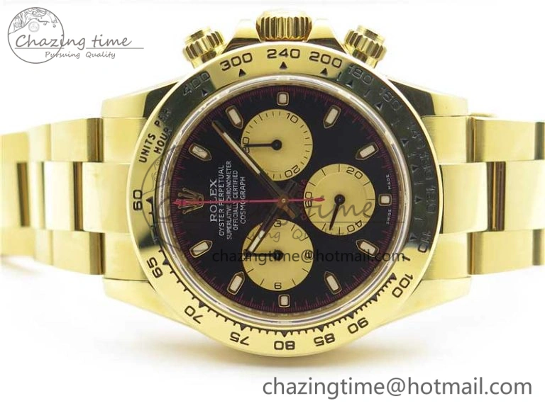 Modern Daytona 116508 Paul Newman YG Noob 1:1 Best Edition 904L SS Case and Bracelet Black Gold Dial SA4130 V 3118