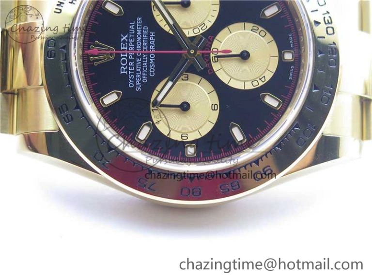 Modern Daytona 116508 Paul Newman YG Noob 1:1 Best Edition 904L SS Case and Bracelet Black Gold Dial SA4130 V 3118