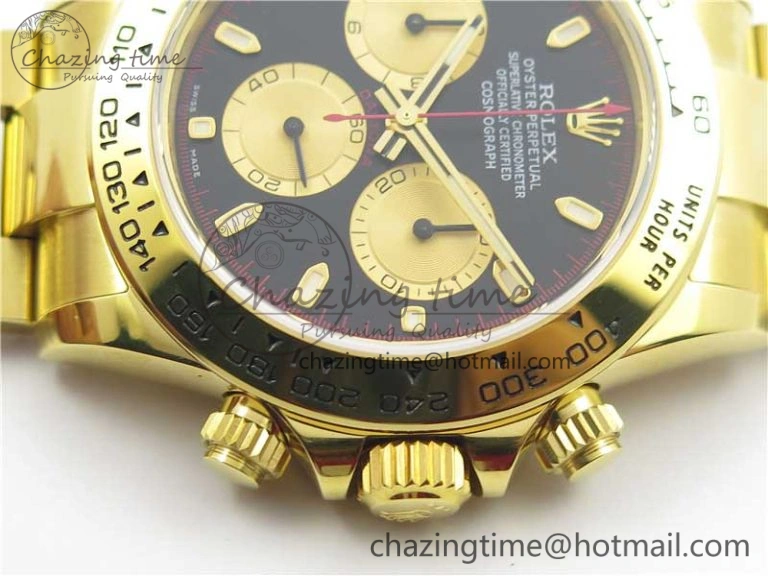 Modern Daytona 116508 Paul Newman YG Noob 1:1 Best Edition 904L SS Case and Bracelet Black Gold Dial SA4130 V 3118