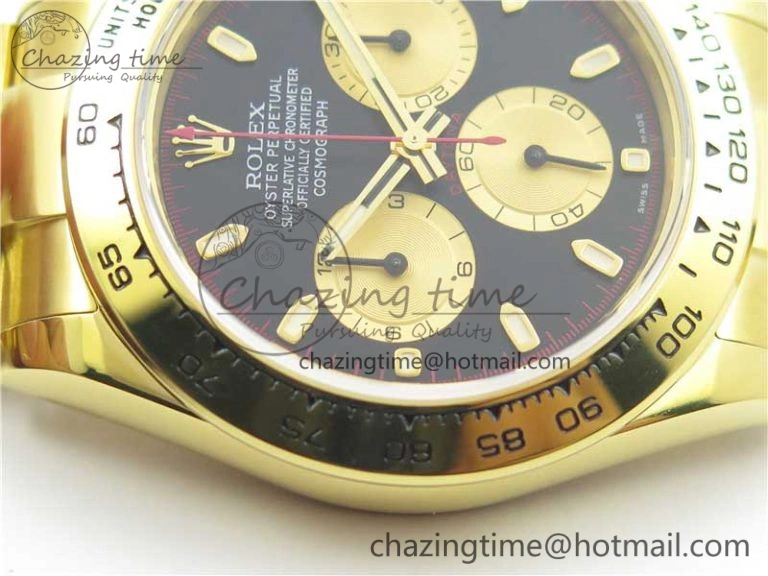 Modern Daytona 116508 Paul Newman YG Noob 1:1 Best Edition 904L SS Case and Bracelet Black Gold Dial SA4130 V 3118