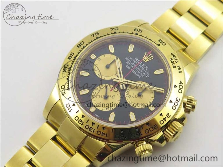 Modern Daytona 116508 Paul Newman YG Noob 1:1 Best Edition 904L SS Case and Bracelet Black Gold Dial SA4130 V 3118