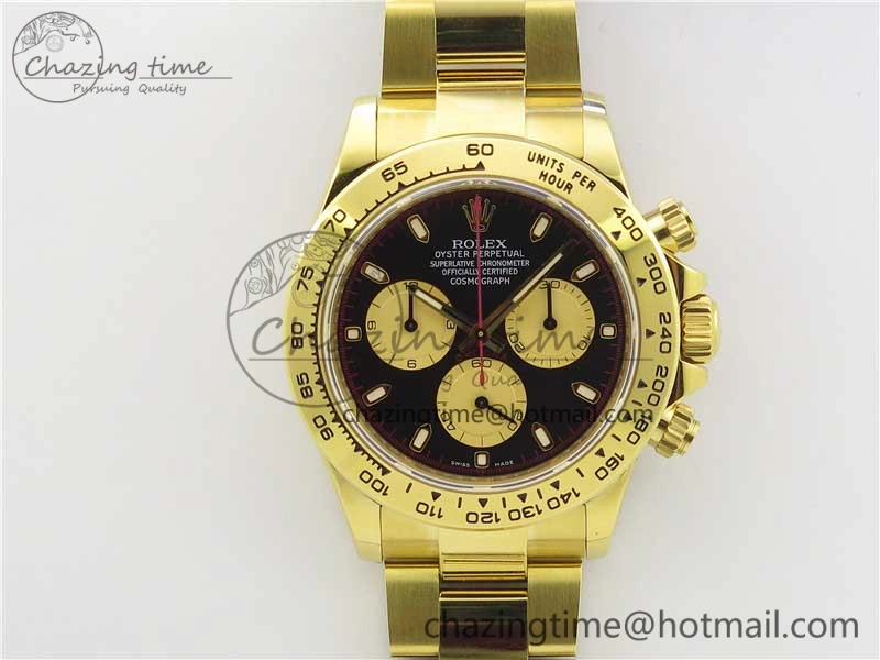 Modern Daytona 116508 Paul Newman YG Noob 1:1 Best Edition 904L SS Case and Bracelet Black Gold Dial SA4130 V 3118