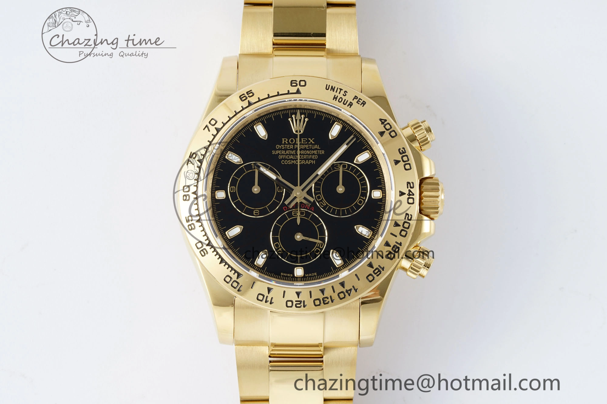 Daytona 116508 QF 1:1 Best Edition Black Dial on YG Bracelet SA4130 V StreetReady 1764