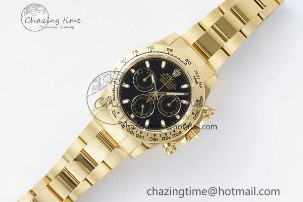 Daytona 116508 QF 1:1 Best Edition Black Dial on YG Bracelet SA4130 V StreetReady 1764
