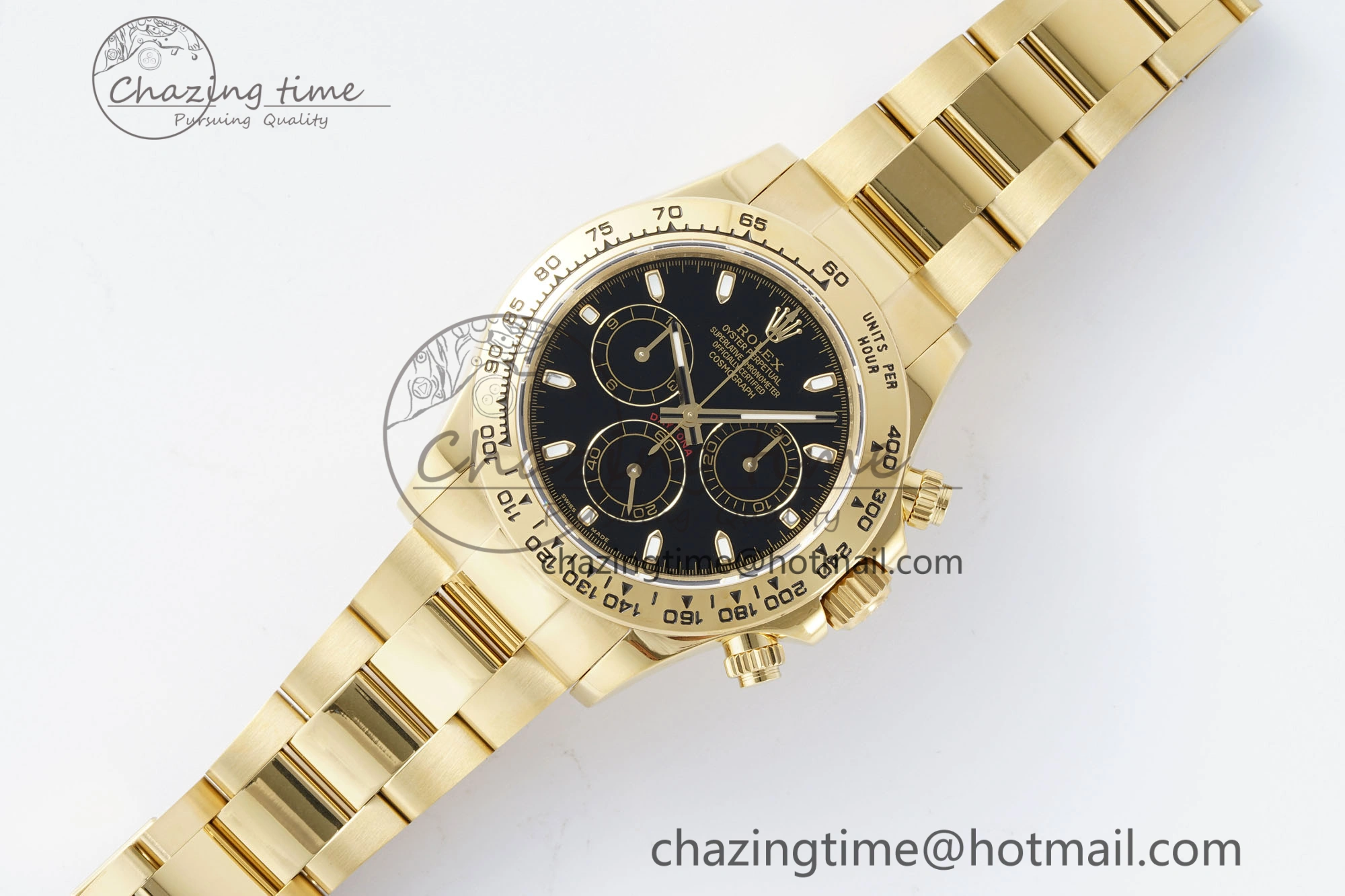 Daytona 116508 QF 1:1 Best Edition Black Dial on YG Bracelet SA4130 V StreetReady 1764