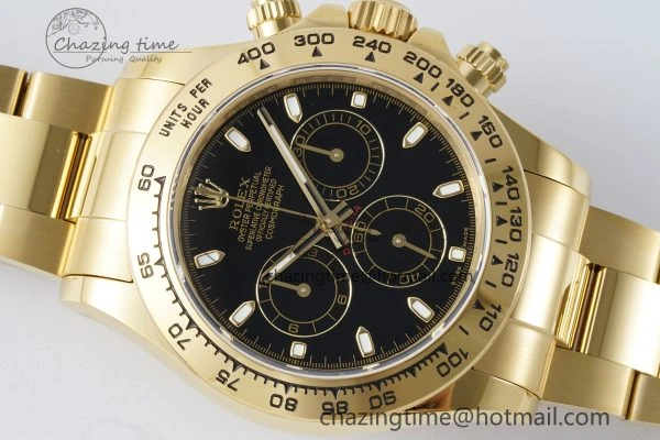 Daytona 116508 QF 1:1 Best Edition Black Dial on YG Bracelet SA4130 V StreetReady 1764