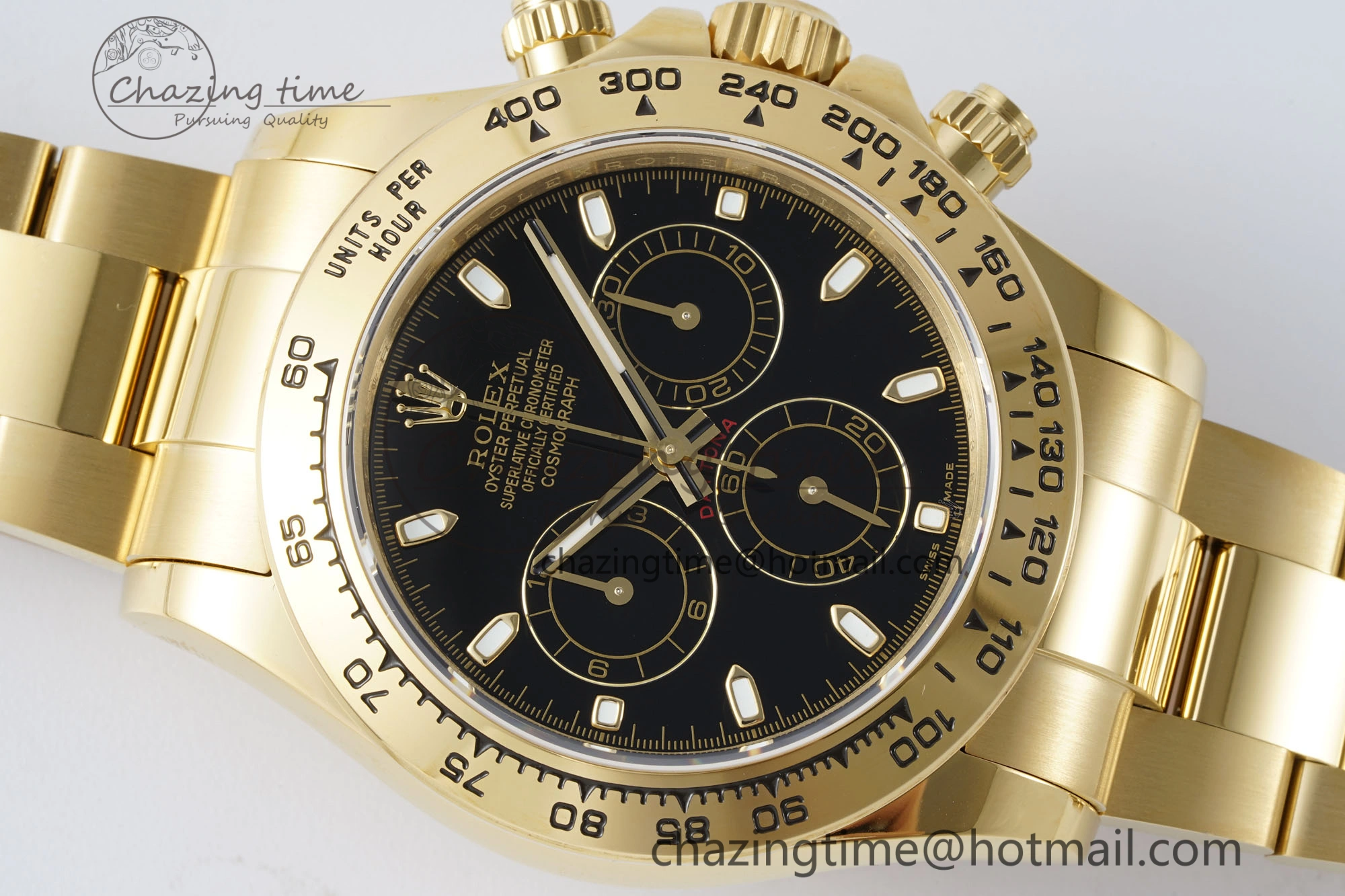 Daytona 116508 QF 1:1 Best Edition Black Dial on YG Bracelet SA4130 V StreetReady 1764