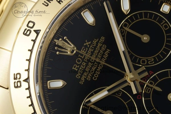 Daytona 116508 QF 1:1 Best Edition Black Dial on YG Bracelet SA4130 V StreetReady 1764