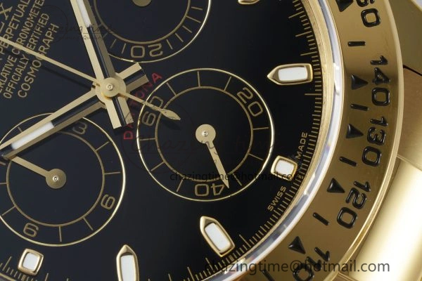 Daytona 116508 QF 1:1 Best Edition Black Dial on YG Bracelet SA4130 V StreetReady 1764