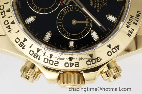 Daytona 116508 QF 1:1 Best Edition Black Dial on YG Bracelet SA4130 V StreetReady 1764