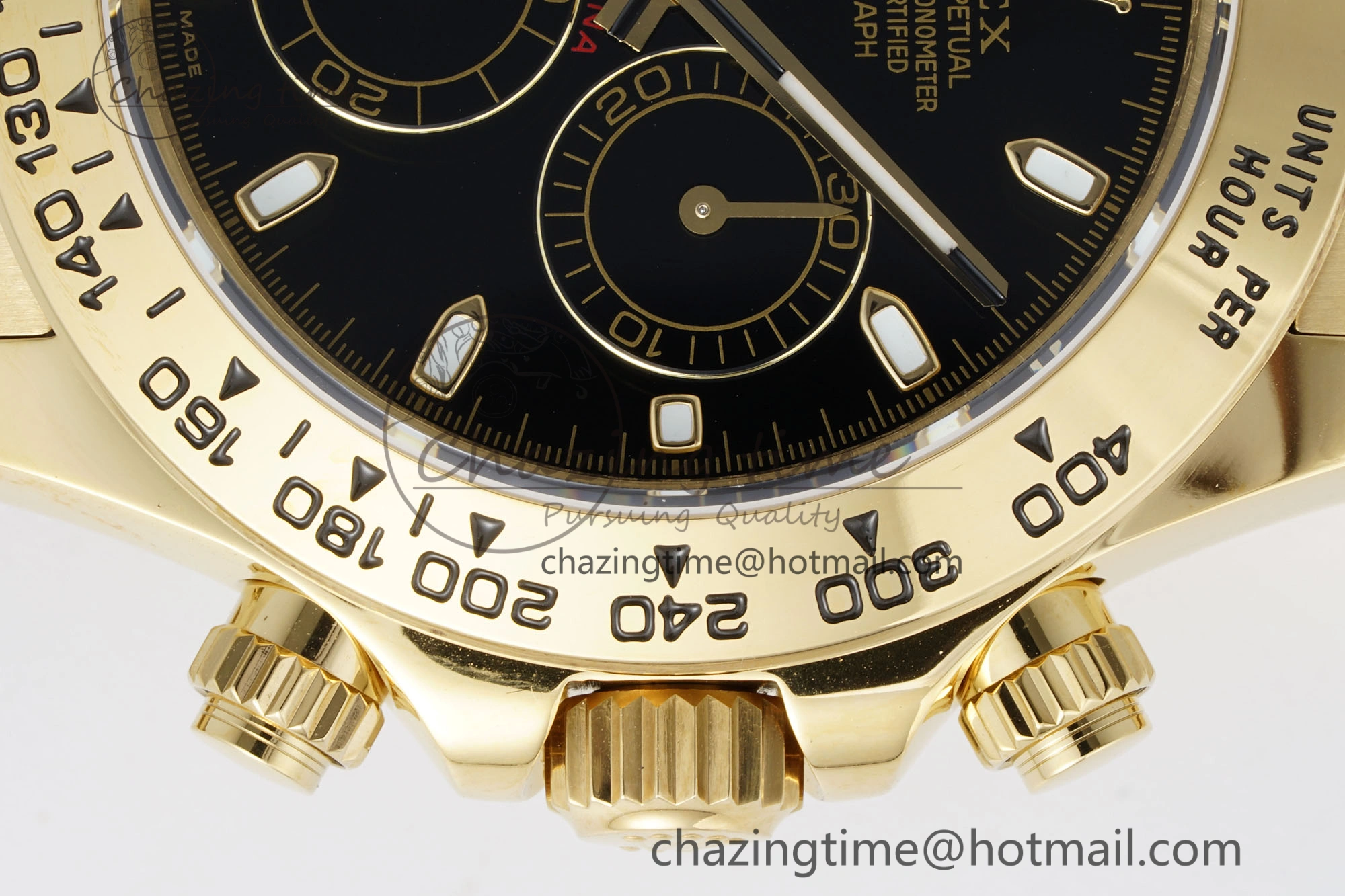 Daytona 116508 QF 1:1 Best Edition Black Dial on YG Bracelet SA4130 V StreetReady 1764