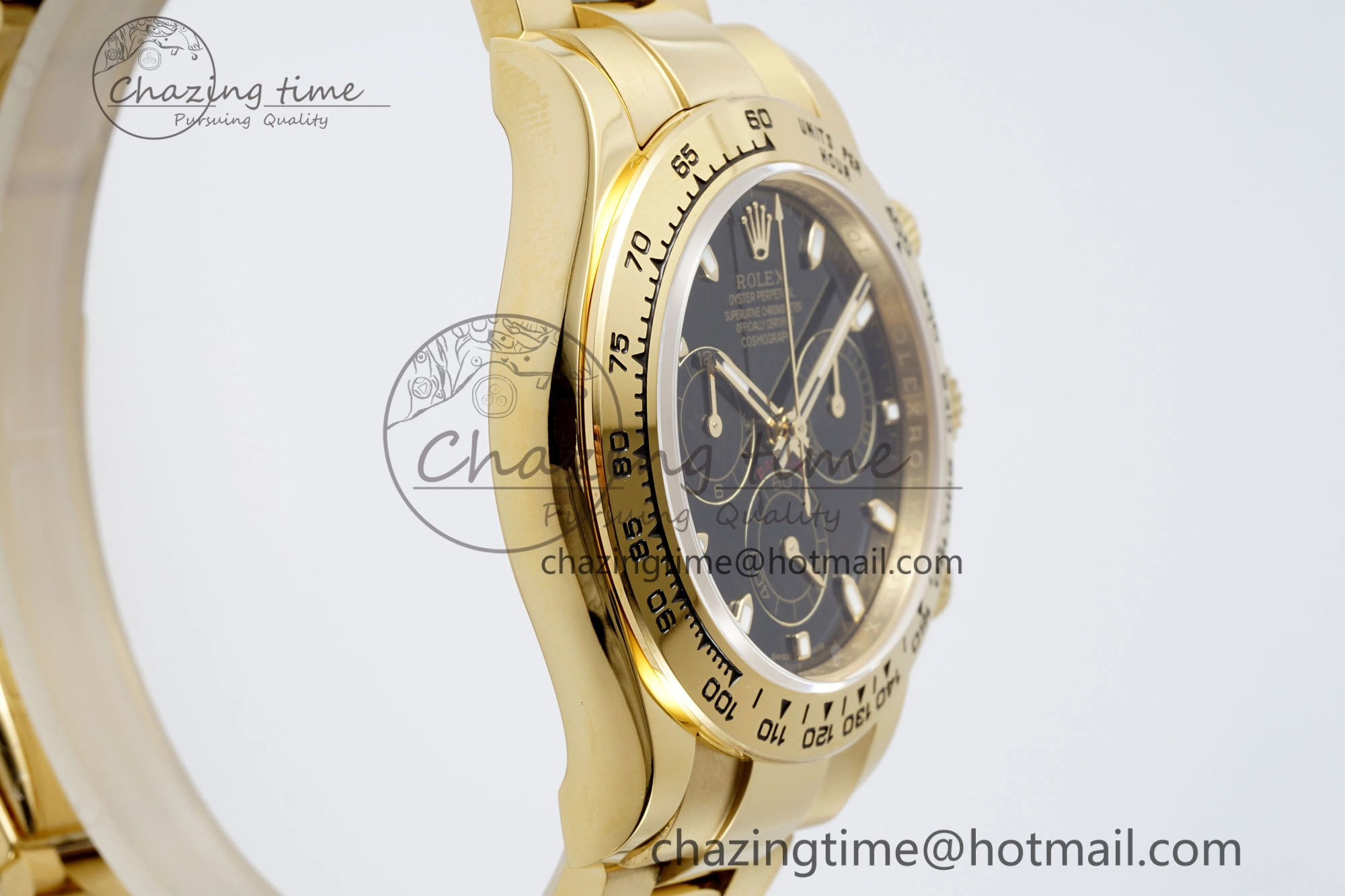 Daytona 116508 QF 1:1 Best Edition Black Dial on YG Bracelet SA4130 V StreetReady 1764