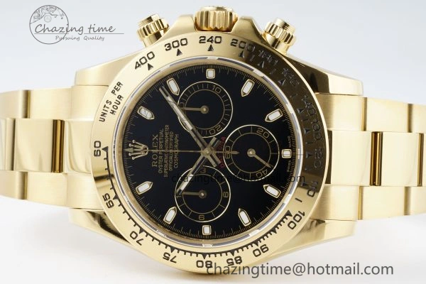Daytona 116508 QF 1:1 Best Edition Black Dial on YG Bracelet SA4130 V StreetReady 1764